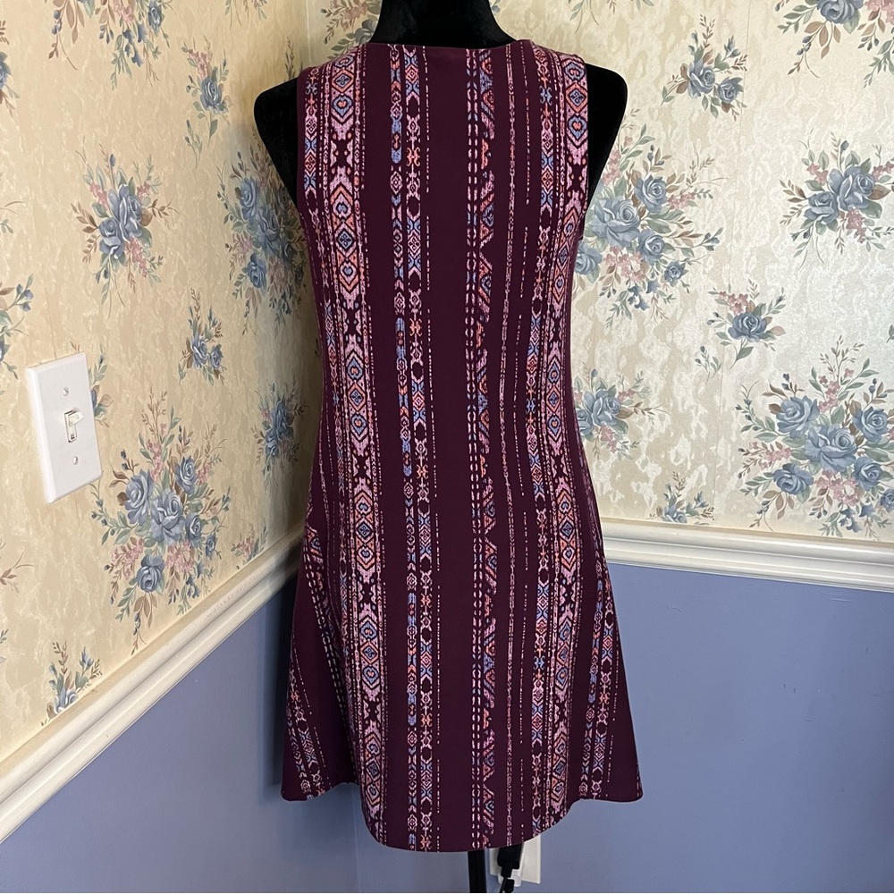 Mudd Women's Purple Pink boho Aztec Sleeveless Dress, Size XS - Picture 4 of 10